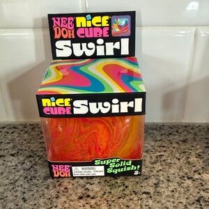 Neon Doh Nice Cube Swirl Orange Kids Squishy Puzzle